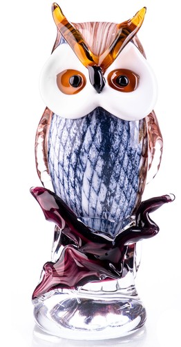 Figura vetro gufo stile - in,