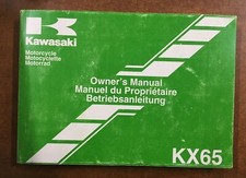 KAWASAKI KX 65 2009 - 2014 MANUALE OWNER'S MANUAL ENGLISH FRANÇAIS DEUTSCH