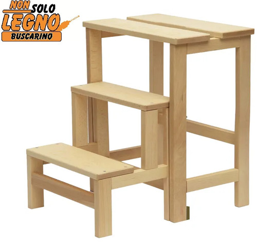Sgabello legno 3 - legno, a
