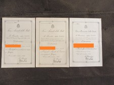 DIPLOMI PER MEDAGLIE COMMEMORATIVA,BENEMERENZA,CROCE AL MERITO GUERRA SPAGNA WW2
