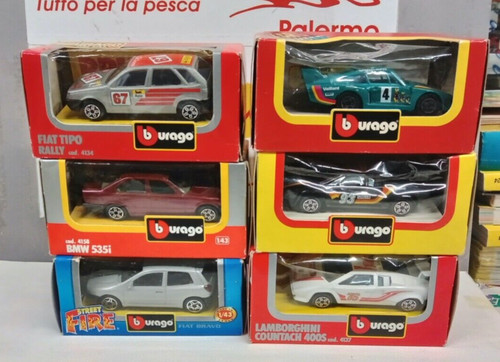 Burago lotto 6 modelli - 1/43,