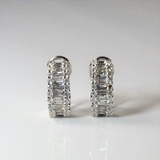 Orecchino Omega Back Diamante