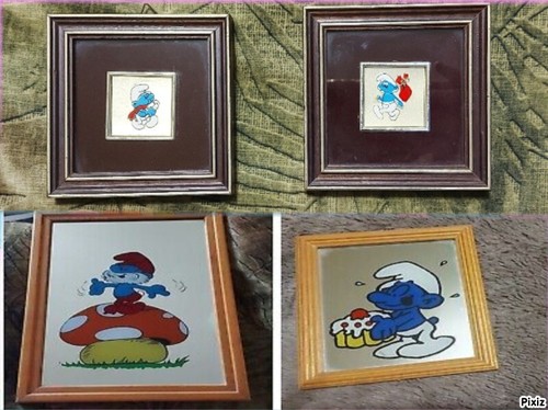 Puffi smurfs quadro specchio - smurfs,