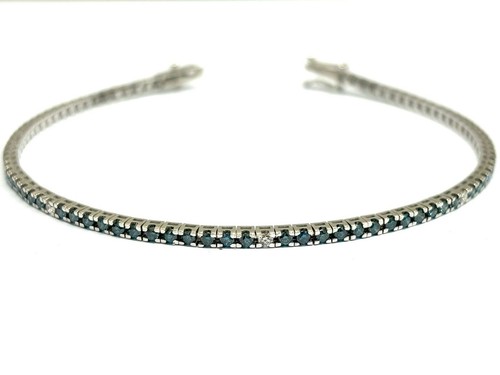 Bracciale tennis diamanti blu