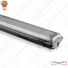 PLAFONIERA STAGNA COMPLETA DI NEON LED TUBO T8  60-120-150 CM 220V SOFFITTO IP65