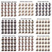 LEGO WW2 20X Soldato Britannico Guerra Mondiale Esercito Minifigures Giocattolo Modello Giochi Guerra