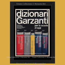 Anni '60  * Pubblicità Originale "Garzanti Dizionari, Per la Scuola D'Oggi" Corn