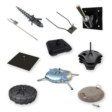 Basi e accessori per bandiere pubblicitarie per attività commerciali