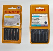 SINGER AGHI PUNTA SFERA PER MAGLIA aghi 3 da 80-11-PER JEANS aghi 2 da 100-16