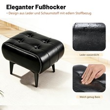 Poggiapiedi in Pelle PU, Pouf