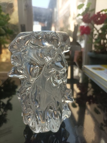 Beau massif vase verre - en,