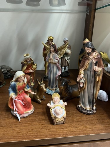 Natività resina dipinta a - dipinta,