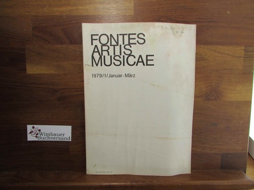 Fontes artis musicae 1979 - fontes, musicae,