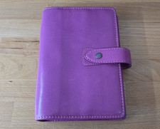 Colore fuori produzione! Organizzatore Filofax Malden in pelle fucsia taglia personale ottime condizioni!