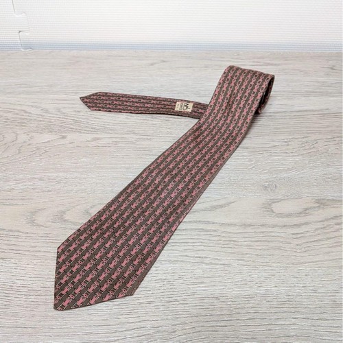Cravatta hermes marrone - cravatta, rosa