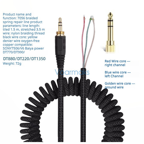 Audio cable for - sony, v6