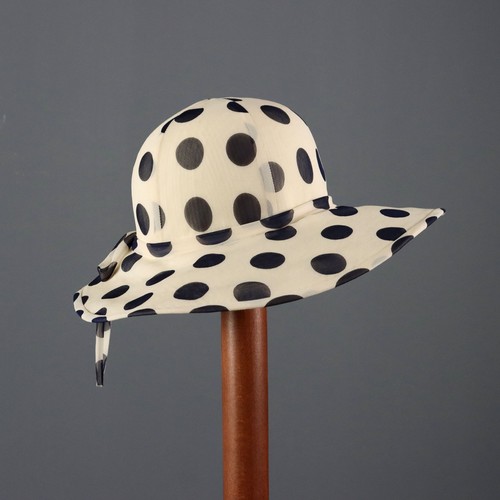Cappello vintage seta pois - cappello,