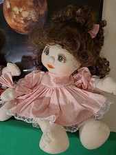 Bambola vintage My Child MATTEL 🐣nuova parrucca marrone scuro aggiunta/vestito e fiori 