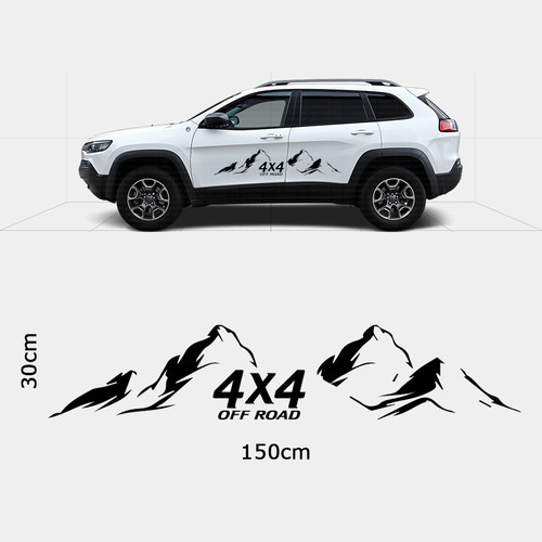 Coppia adesivi auto 4x4 - auto,