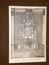 Rarissima veduta di fine '800 Chioggia - Battistero della Cattedrale