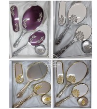 Set Spazzola Capelli Pettine Specchio Vanità Trucco Splendida Mano Viso Regalo Sposa