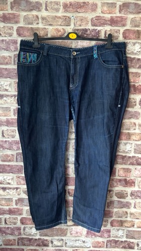 Jeans denim skater ricamato