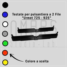 1x Coppia Testata ricambio pulsantiera a 2 file citofono Urmet serie 725 - 925