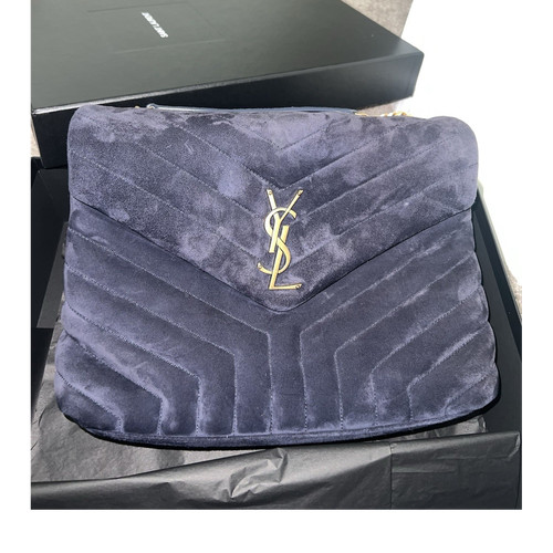 Saint laurent blue quilted ysl - quilted,