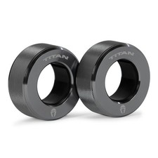 Titan Fitness TwistLock Pro Set di collari grigi bilanciere in alluminio, 59,5 mm - 51,5 mm