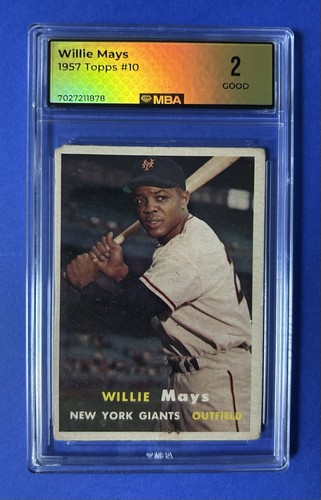 1957 topps willie mays mba - 1957,