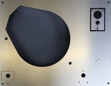 Piastra di copertura face plate per Thorens TD 145 - 166 acciaio inox con scritta