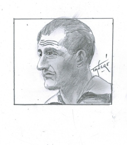 Portrait original crayon - portrait, au