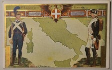 CARTOLINA MILITARE - SIENA 9° REGG FANTERIA BRIGATA REGINA, UNIFORMI 1758 1814