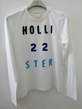 Maglietta Hollister manica lunga da ragazzo Taglia S Colore bianco