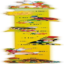 - Metro Da Parete per Bambini in Legno Con Animaletti, Grafico Di Crescita Fino 