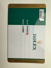 RARE 2020 Rolex certificato GARANZIA Card ORIGINALE 100%