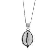 81stgeneration Collana con Ciondolo in Argento Sterling .925 Conchiglia Ciprea