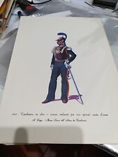 stampa Carabinieri in elmo e corazza 1848. 16x33