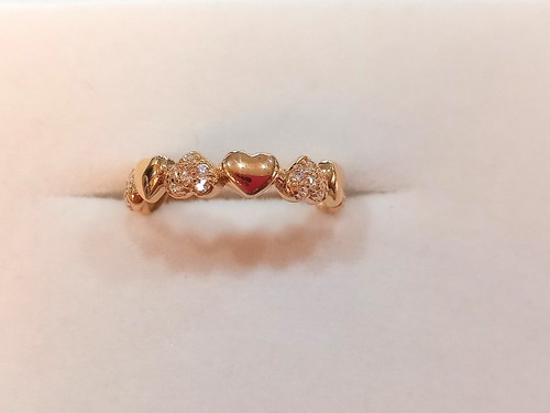 Anello fedina cuori