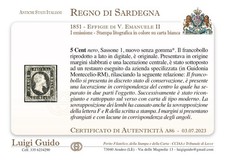 SARDEGNA 1851/ EFFIGIE DI V.E