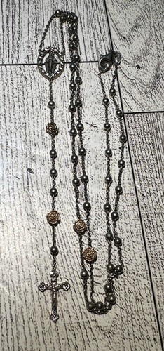 Collana croce rosario - collana,