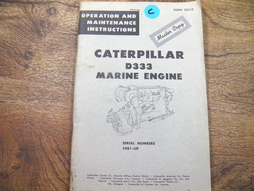 Cat caterpillar d333 marine - caterpillar,