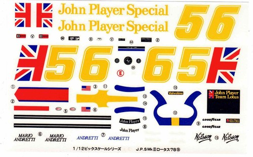 Set decalcomanie tamiya 12 - tamiya, 1:12