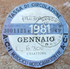 BOLLO ACI 1981 per moto