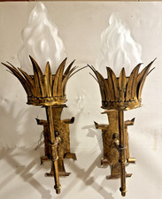 Coppia di applique torcia