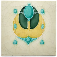 Piastrella camino Art Nouveau