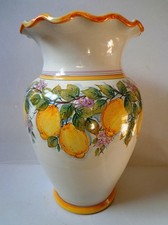 PORTA OMBRELLI ARTIGIANALE CERAMICA ARTISTICA DECORATO A MANO LIMONI *BGI*