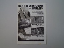 advertising Pubblicità 1941 STAZIONE SANATORIALE DI SONDALO ABETINA/ VALLESANA