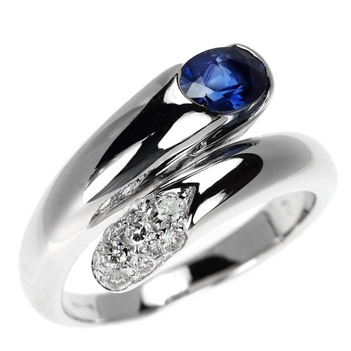 Anello bulgari k18wg zaffiro - bulgari,