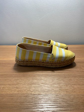 Espadrillas Patrizia Pepe Donna n.37 Zeppa Corda Righe Giallo/Bianco